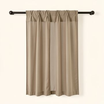 Dorian Solid Color Sheer Rod Pocket Curtain Panels (synthetic illustration; no displayed measurements)