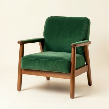 Brook Dell Upholstered Armchair - Green (synthetic illustration; no displayed measurements)