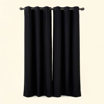 Hanceville Double Layer Solid Color Max Blackout Thermal Grommet Single Curtain Panel (synthetic illustration; no displayed measurements)
