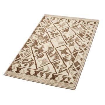 Coulombe Geometric Tufted Wool Beige/Brown Area Rug