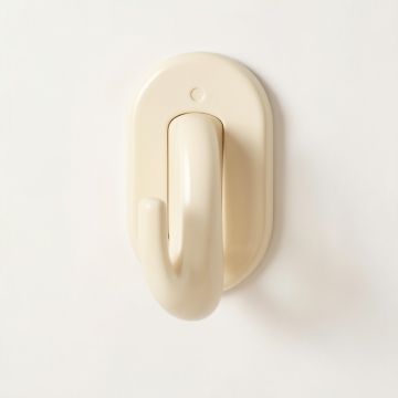 Ash Crest Wall-Mounted Robe Hook - Cream (synthetic illustration; no displayed measurements)