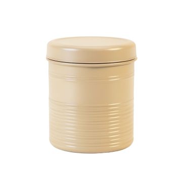 Juniper Branch Storage Canister With Lid - Beige