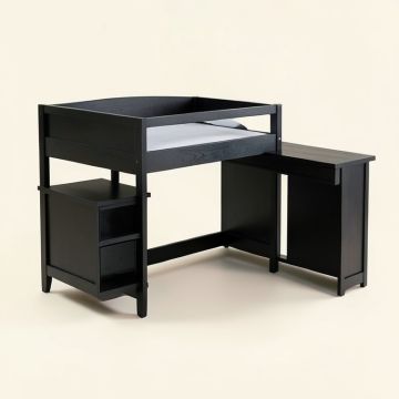 Kalea Twin Loft Bed With Shelves And Desk (synthetic illustration; no displayed measurements)