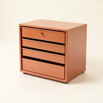 Cedar Bluff Small-Parts Storage Drawer Cabinet - Terracotta (synthetic illustration; no displayed measurements)