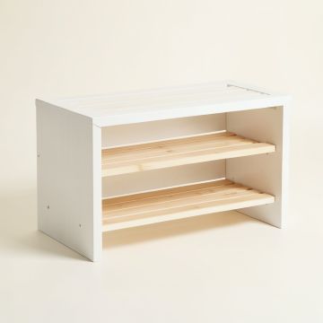 Reed Bluff Shoe Storage Bench - White (synthetic illustration; no displayed measurements)