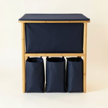 Flint Dale Laundry Sorting Station With Plain Removable Bags - Navy (synthetic illustration; no displayed measurements)