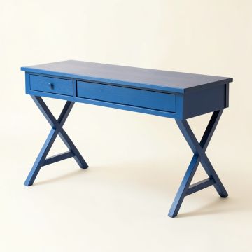 Summit Bridge Writing Desk - Blue (synthetic illustration; no displayed measurements)