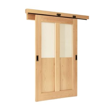 Quadro Glass Sliding Closet Doors With Installation Hardware Kit