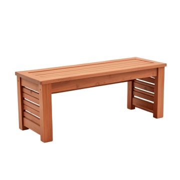 Linden Crest Narrow Outdoor Storage Bench - Terracotta