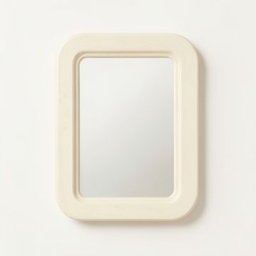 Lake Arc Framed Wall Mirror - Cream (synthetic illustration; no displayed measurements)