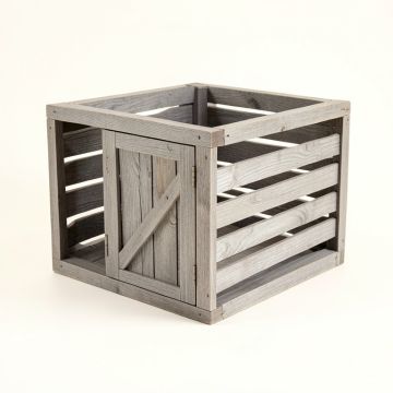 Willow Bluff Empty Furniture-Style Pet Crate - Gray (synthetic illustration; no displayed measurements)