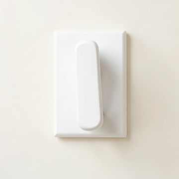 Lake Crest Wall-Mounted Robe Hook - White (synthetic illustration; no displayed measurements)