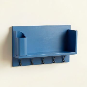 Hazel Brook Wall-Mounted Entryway Organizer Shelf - Blue (synthetic illustration; no displayed measurements)