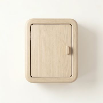 Elm Crest Wall-Mounted Laundry Cabinet - Beige (synthetic illustration; no displayed measurements)