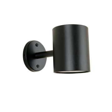 Clay Bend Wall Sconce Mounted On A Plain Wall - Black