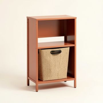 Slate Crossing Freestanding Pull-Out Hamper Cabinet - Terracotta (synthetic illustration; no displayed measurements)