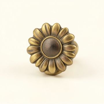 1 3/8 '' Length Sunflower Knob (synthetic illustration; no displayed measurements)