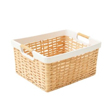 Lake Canyon Empty Storage Basket - White
