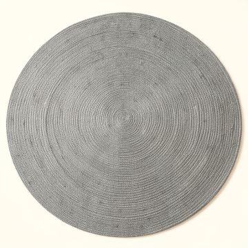 Shore Arc Round Area Rug - Gray (synthetic illustration; no displayed measurements)