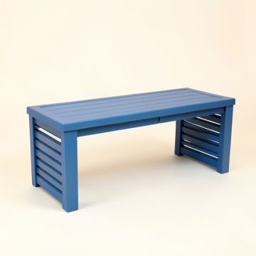 Pine Dale Narrow Outdoor Storage Bench - Blue (synthetic illustration; no displayed measurements)