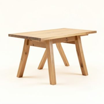 Georgii Trestle Wood Dining Table (synthetic illustration; no displayed measurements)