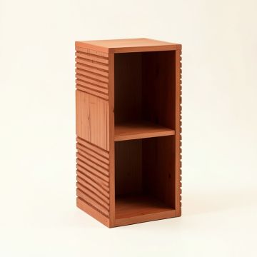 Cliff Arc Narrow Cubby Tower (synthetic illustration; no displayed measurements)