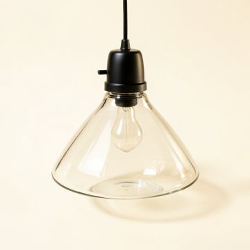 3 '' H Glass Empire Pendant Shade ( Clip On ) (synthetic illustration; no displayed measurements)