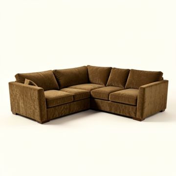 Ewall 130 '' Wide Chenille Left Hand Facing Corner Sectional (synthetic illustration; no displayed measurements)