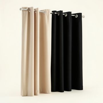 Lochian Solid Blackout Thermal Grommet Curtain Panels (synthetic illustration; no displayed measurements)