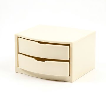 Clay Edge Small-Parts Storage Drawer Cabinet - Ivory (synthetic illustration; no displayed measurements)