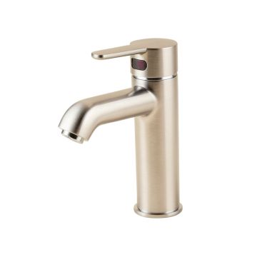 Waterfall Bathroom Faucet With Clear Glass Disc