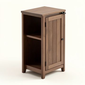 Landia Home Over The Toilet Storage Shelving - Bathroom Shelf And Cabinet With Sliding Barn Door (synthetic illustration; no displayed measurements)