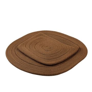 Fontenay 3 Piece Braided Brown Rug Set