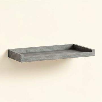 Moss Crest Wall-Mounted Shelf - Gray (synthetic illustration; no displayed measurements)