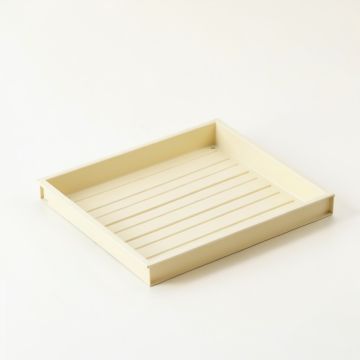 Shore Bend Empty Under-Desk Cable Tray - Cream (synthetic illustration; no displayed measurements)