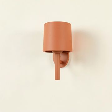 Sage Dale Wall Sconce Mounted On A Plain Wall - Terracotta (synthetic illustration; no displayed measurements)