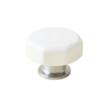 Maple Arc Cabinet Knob Without Packaging - White