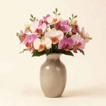 Dancing Lady Liquid Illusion Orchids Centerpiece In Vase (synthetic illustration; no displayed measurements)