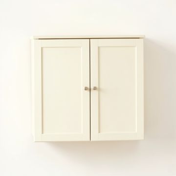 Moss Bluff Wall-Mounted Entry Cabinet - Cream (synthetic illustration; no displayed measurements)