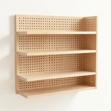 Cove Bend Empty Wall-Mounted Tool Organizer Panel - Beige (synthetic illustration; no displayed measurements)