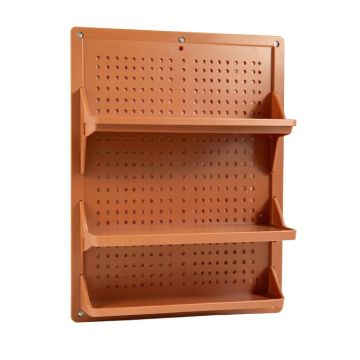 Wren Crest Empty Wall-Mounted Tool Organizer Panel - Terracotta