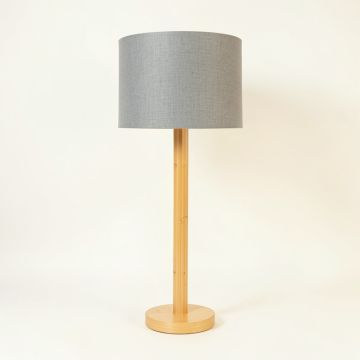 Bay Bluff Floor Lamp With A Plain Fabric Shade - Gray (synthetic illustration; no displayed measurements)