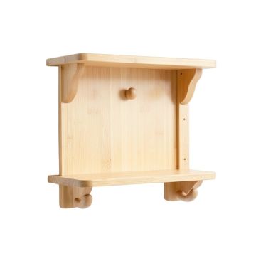 Ash Canyon Wall-Mounted Entryway Organizer Shelf - Beige