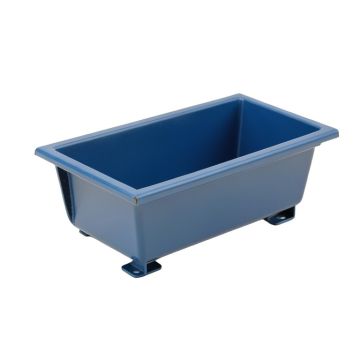 Heath Bend Empty Railing Planter With Integral Brackets - Blue
