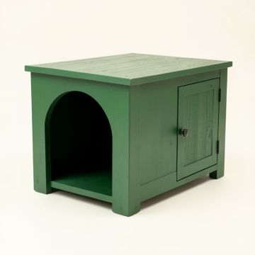 Linden Edge Empty Furniture-Style Litter Enclosure - Green (synthetic illustration; no displayed measurements)