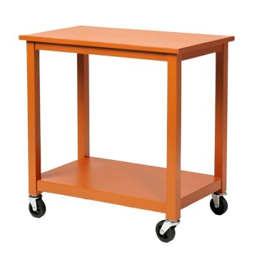 Cedar Dale Empty Rolling Workshop Cart - Terracotta