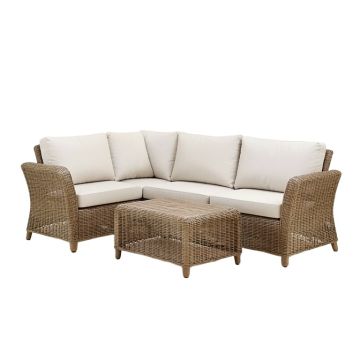 Burhans Patio 5 Piece Rattan Sofa Seating Group With Cushions (synthetic illustration; no displayed measurements)