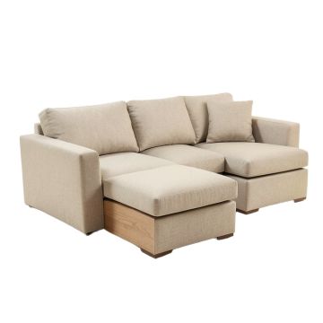 Inessa 89 '' Wide Linen Reversible Sleeper Sofa & Chaise