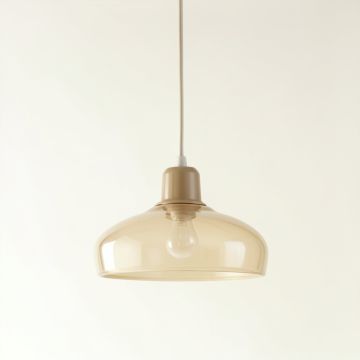 Flint Branch Pendant Light Suspended From One Plain Cable - Beige (synthetic illustration; no displayed measurements)
