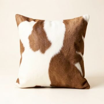 Iva Cow Hide Print Throw Pillow (synthetic illustration; no displayed measurements)